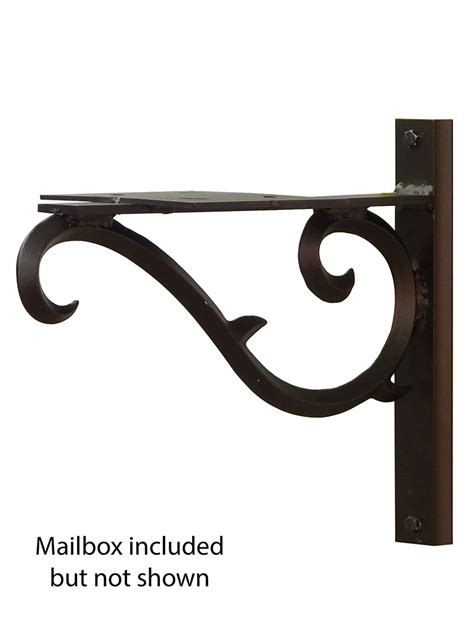 decorative metal mailbox brackets|mailbox mounting bracket for large.